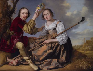 A Couple in a Pastoral Landscape