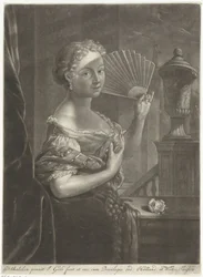 Young Woman with Fan