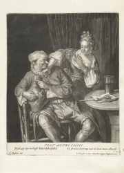 Woman and Man with a Wine Jug