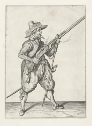 Musketeer Placing His Furket Underneath