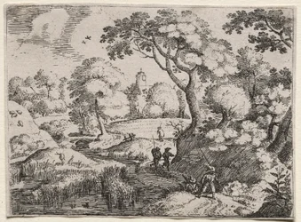 Six Landscapes: Path Between Swamp and Wooded Bank