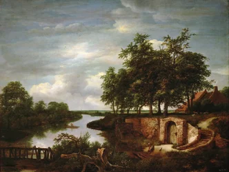 River Landscape with Cellar Entrance