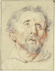 Old Man Seen from the Front, Looking Upwards
