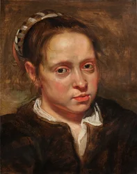 Head study of a young woman