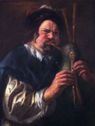 Self-Portrait Playing the Bagpipe