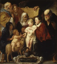 The Holy Family with Saint Anne and the Young Baptist and His Parents, early 1620s and 1650s
