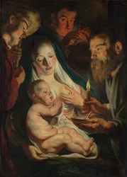 The Holy Family with Shepherds