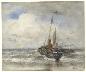 Two Fishing Boats by the Beach