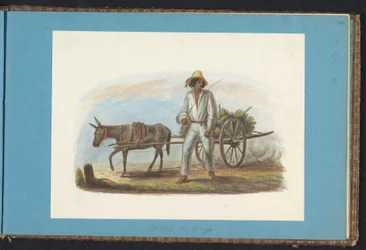 Man with Cart of Bananas (series title: Album with Drawings of Suriname, p.44 (50))