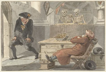 Caricature of the Voluntary Offering for the Fatherland