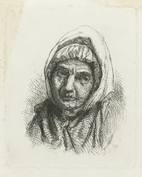 Face of an Old Woman with Headscarf