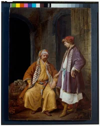 Two Oriental Merchants Conversing