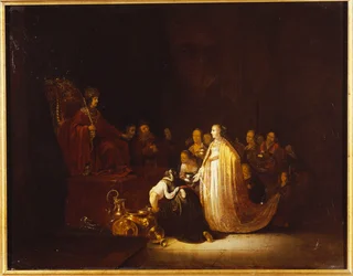 The Queen of Sheba before King Solomon