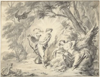 Apollo Pierces Coronis with an Arrow