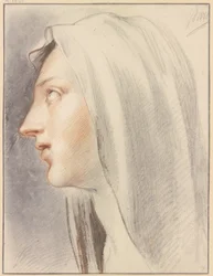 Head of a Woman with Veil in Left Profile
