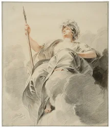 Minerva Seated on a Cloud