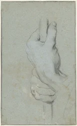 Study of Two Hands Gripping a Staff