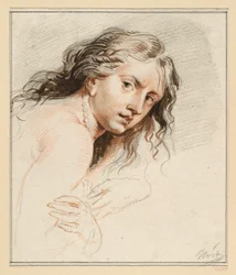 Partial Study for a Susanna, Head and Hands