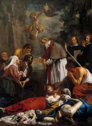 Saint Macaire of Ghent Rescuing the Plague Victims