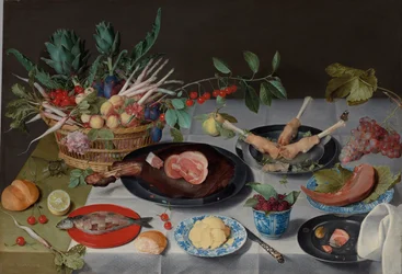 Still Life with Meat, Fish, Vegetables and Fruit, c.1615-20