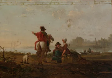 Dutch Landscape with Figures, late 18th-early 19th century