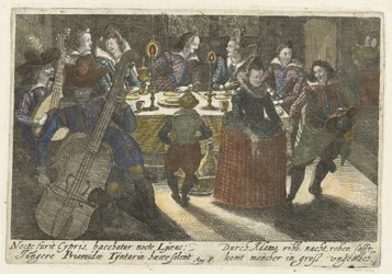 Dining Students and Musicians