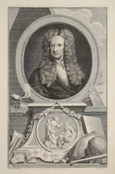 Portrait of Isaac Newton, illustration from 