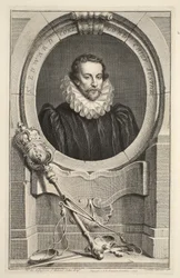 Portrait of Sir Edward Coke, Lord Chief Justice, illustration from 