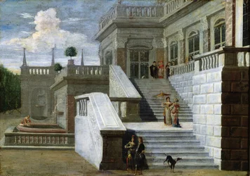 Italian Palace with Stairs