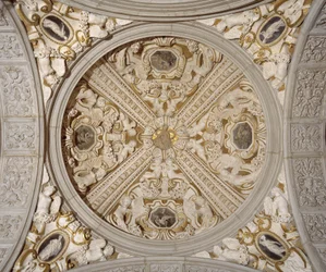 Detail of the Ceiling in the Sansovino Gallery, Venice