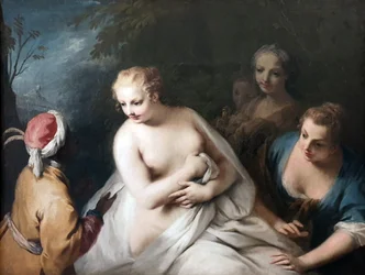 Bathsheba at her bath receives the message of David