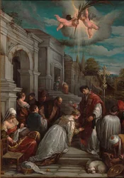 Saint Valentine Baptizing Saint Lucilla