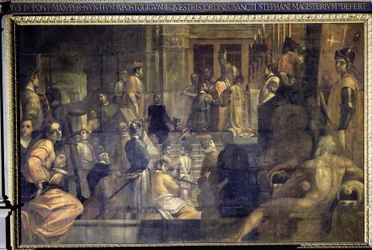 Cosimo I de Medici founding the Order of Saint Stephen