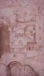 View of the Monastery of La Verna, Entrance Gate and Bell Tower, c.1607-12