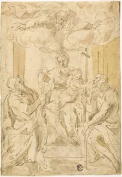 Virgin and Child with Saints Thomas and John the Baptist (recto); Sleeping Venus (verso)
