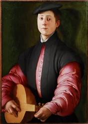 Portrait of a lute player