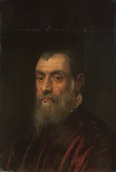 Portrait of a Bearded Man in a Red Gown