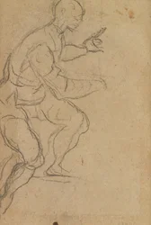 Seated Man seen from Below (verso)