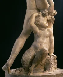 Bacchus, sculpture by Jacopo Sansovino (detail)