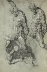 Two Studies of Samson Slaying the Philistines
