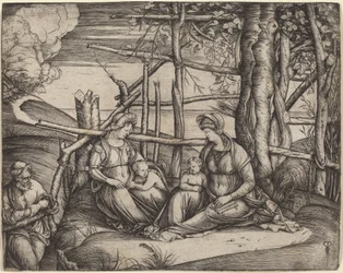 The Holy Family with Saint Elizabeth