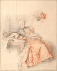 Young Lady Reading and a Page