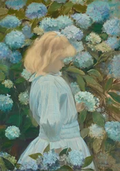 Young Girl with Hortensias