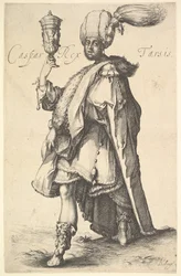 Caspar, after a series of the three magi by Jacques Bellange