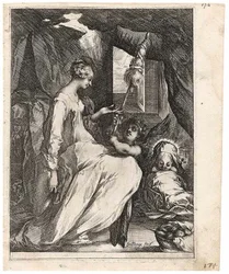 The Virgin and Child with Distaff and an Angel