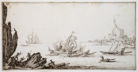 A Galley Rammed Amidships by a Man-o