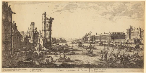 View of the Louvre, plate 1 from the series “The Two Great Views of Paris”