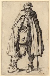 Beggar with Crutch and Shoulder Bag, Plate 10 from the series “The Beggars”