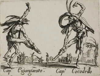 Captain Esgangarato - Captain Crocodile, plate 14 from Balli di Sfessania