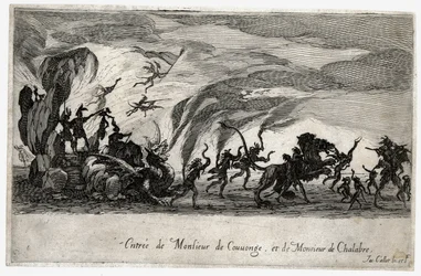 Combat at the Barrier, the Entry of the Sieures de Couvonge and de Chalabre (engraving)